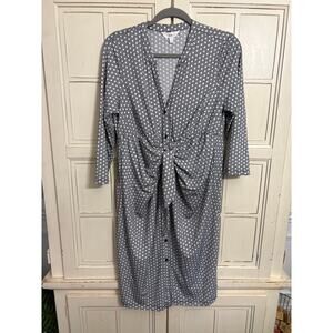 Ripe size large black & white midi maternity dress